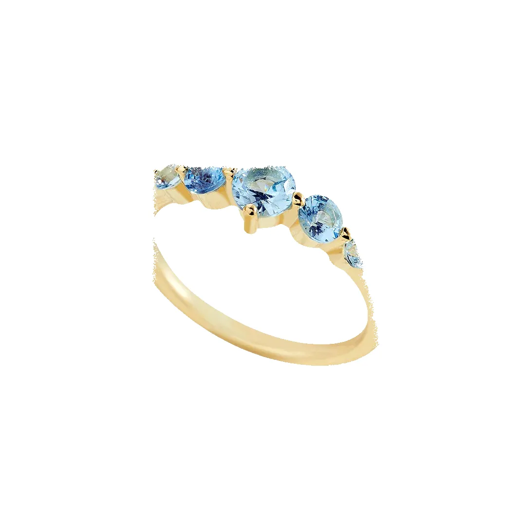 Five Stone Statement Birthstone Ring sold by Mint & Lilly