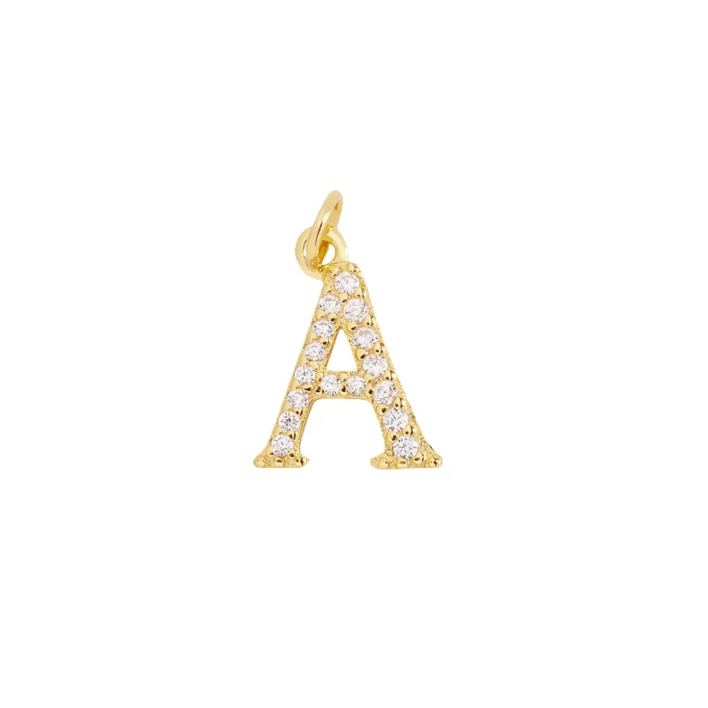 Dainty Pave Initial Charm sold by Mint & Lilly