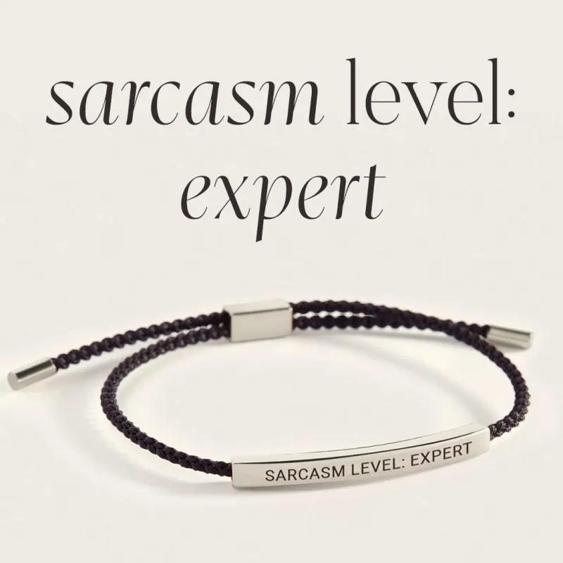 Sarcasm Level: Expert Inspire Bracelet sold by Mint & Lilly