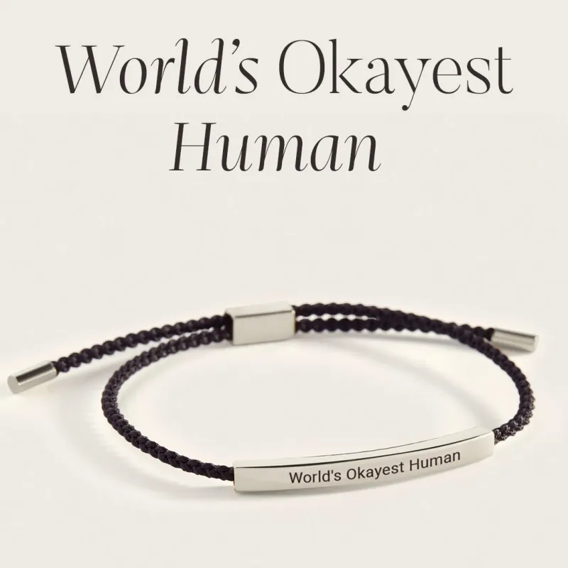 World's Okayest Human Inspire Bracelet sold by Mint & Lilly