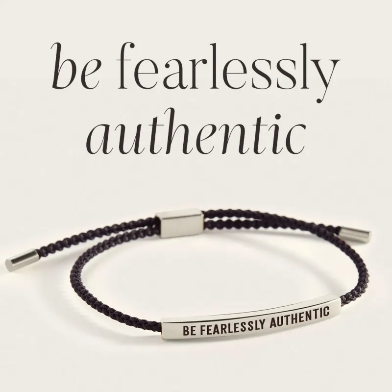 Be Fearlessly Authentic Inspire Bracelet made by Mint & Lilly