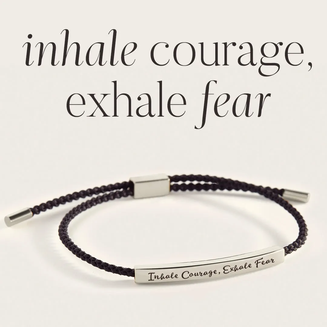 Inhale Courage, Exhale Fear Inspire Bracelet sold by Mint & Lilly