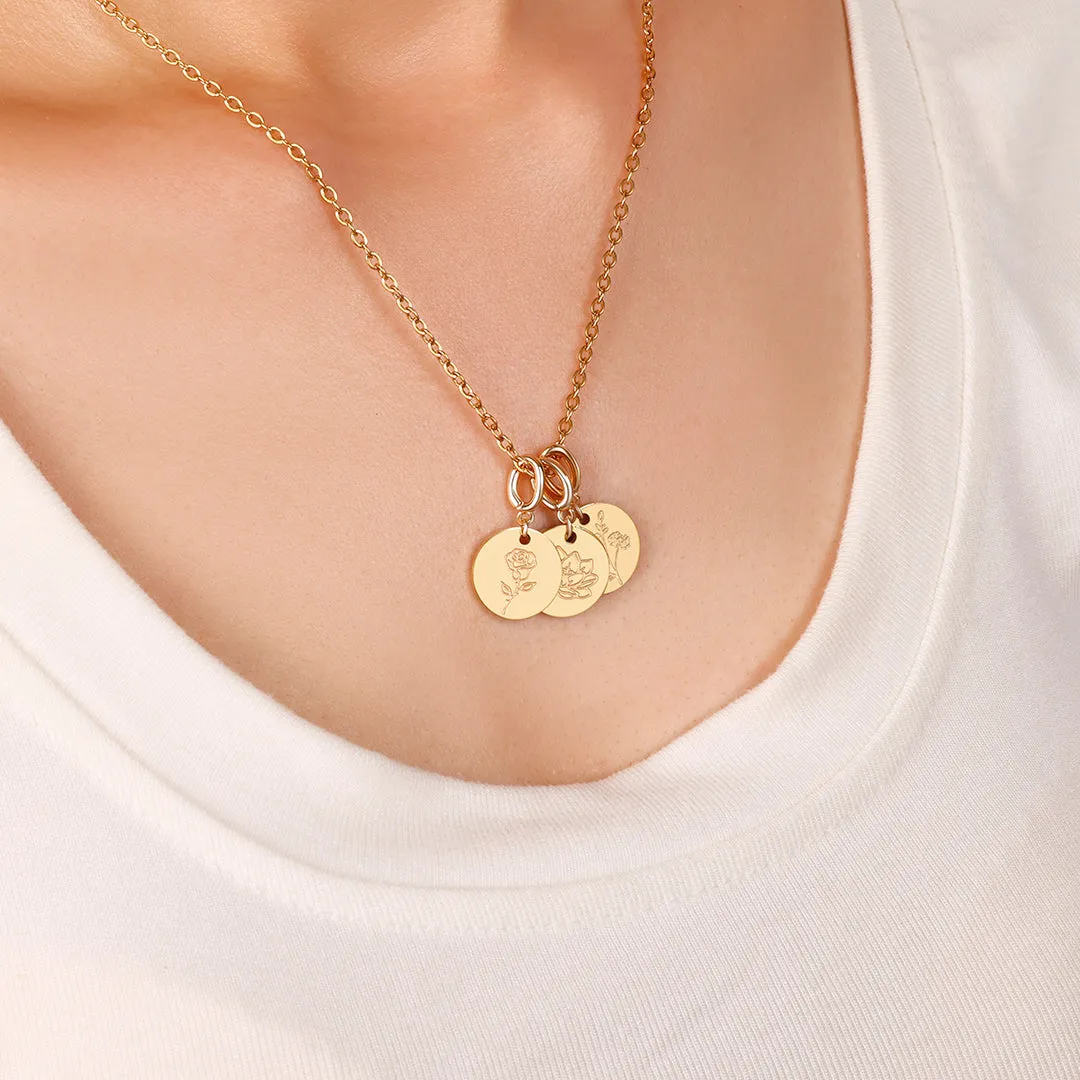 Birth Flower Charm Stacking Necklace sold by Mint & Lilly product image thumbnail 4