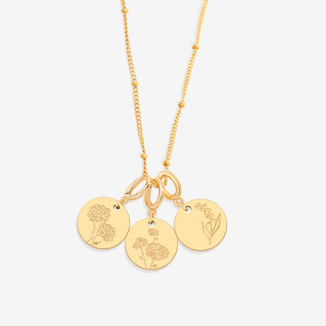 Birth Flower Charm Stacking Necklace sold by Mint & Lilly product image thumbnail 2