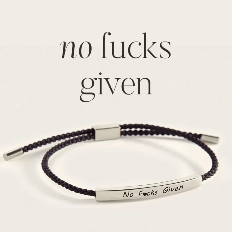 No F♥cks Given Inspire Bracelet sold by Mint & Lilly