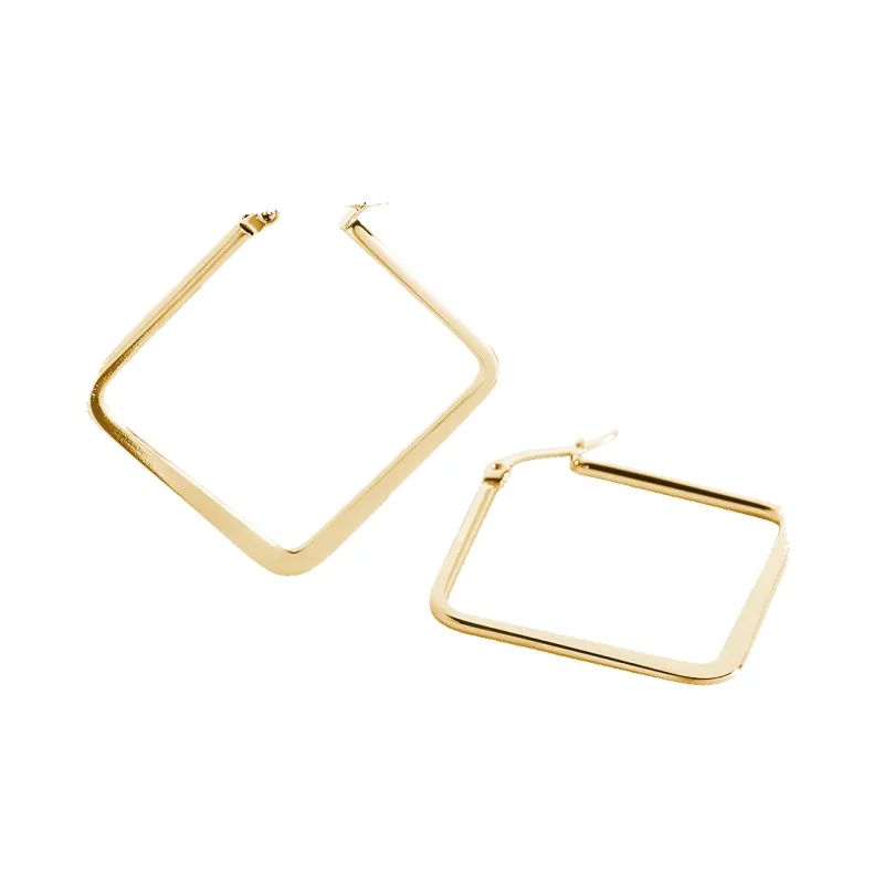 Geometric Girl Boss Hoop Earrings made by Mint & Lilly