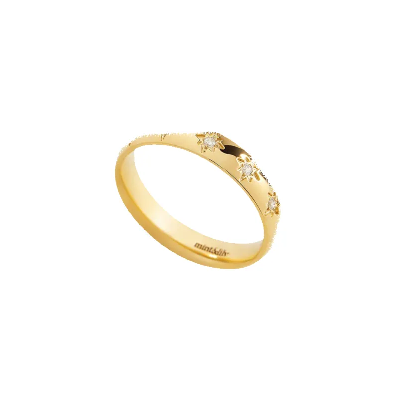 Star Set Stacking Ring sold by Mint & Lilly