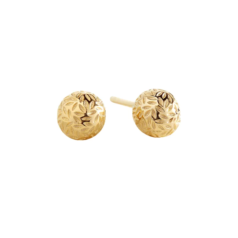Textured Gold Ball Studs sold by Mint & Lilly