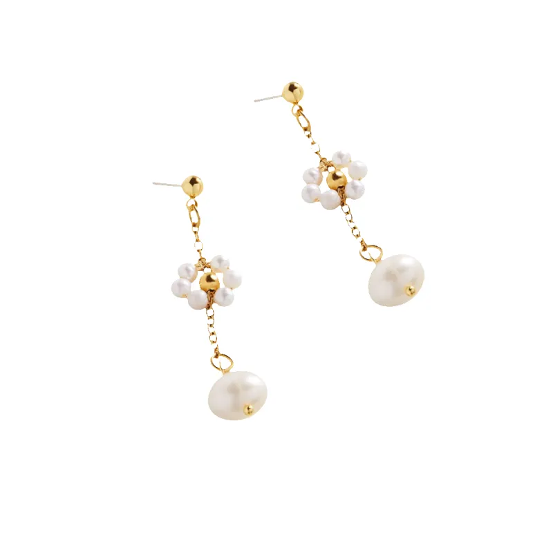 Marguerite Pearl Earrings sold by Mint & Lilly