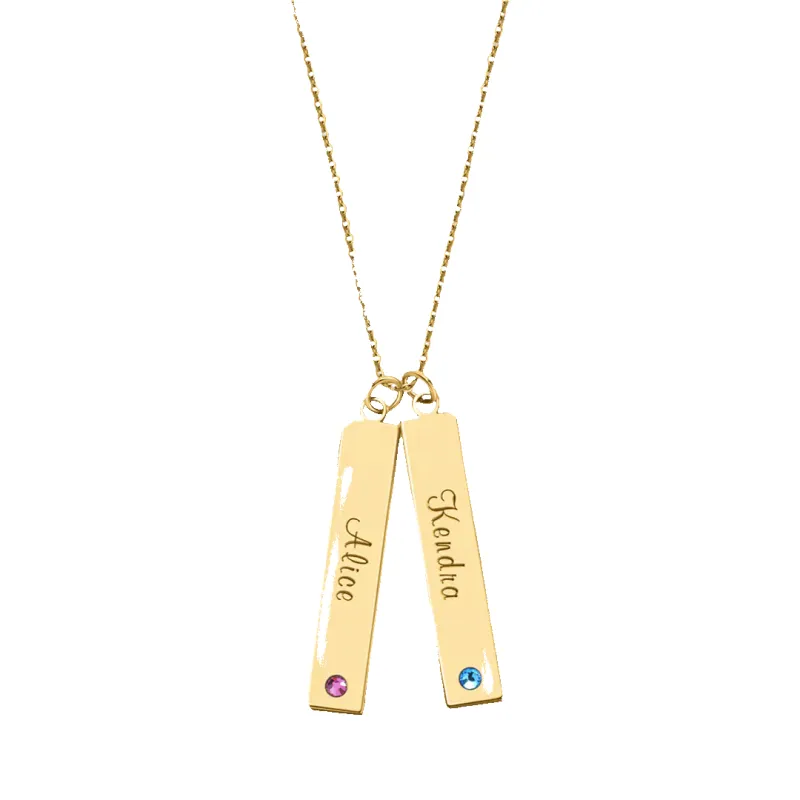 Birthstone Bar Necklace sold by Mint & Lilly