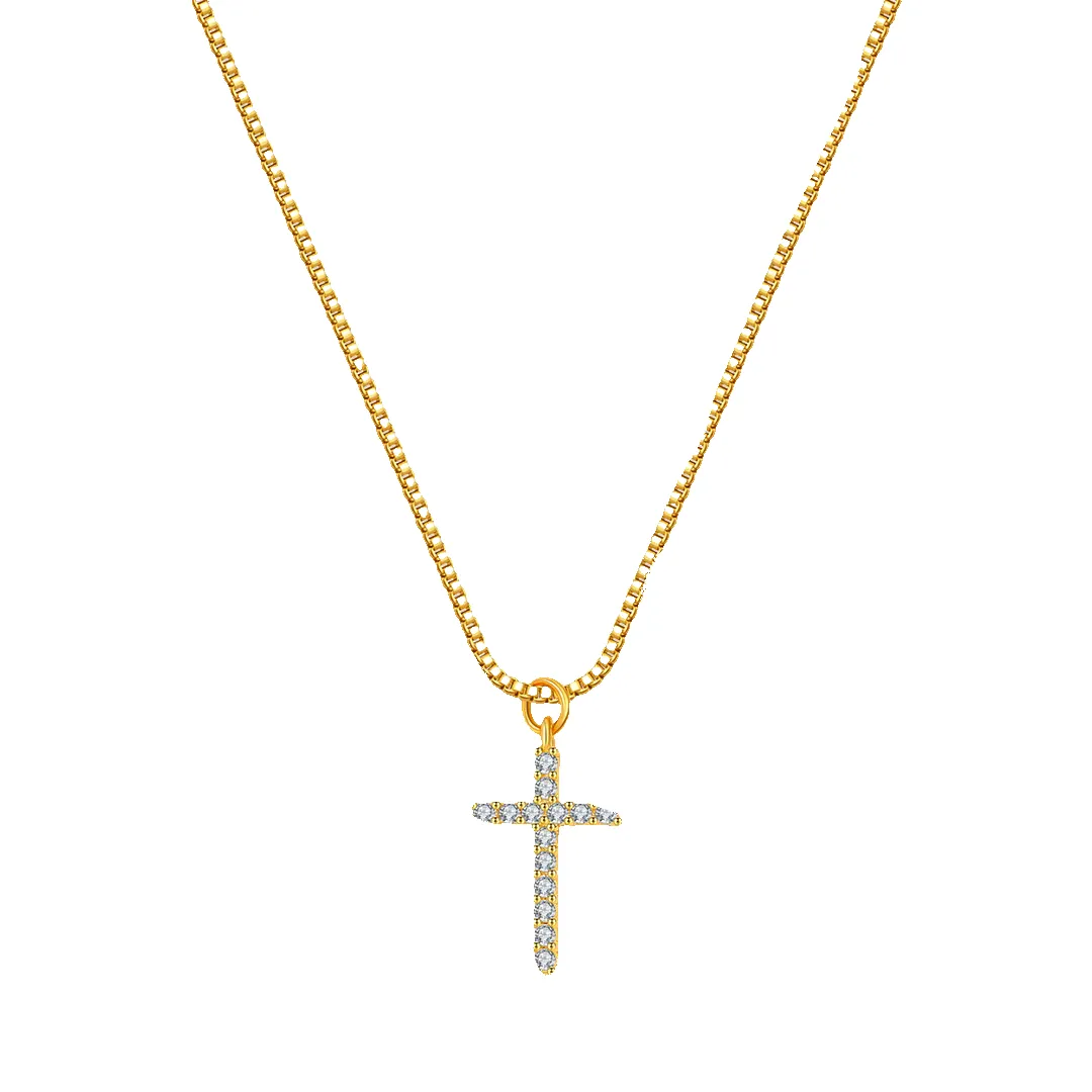 Pave Cross Necklace sold by Mint & Lilly product image thumbnail 5