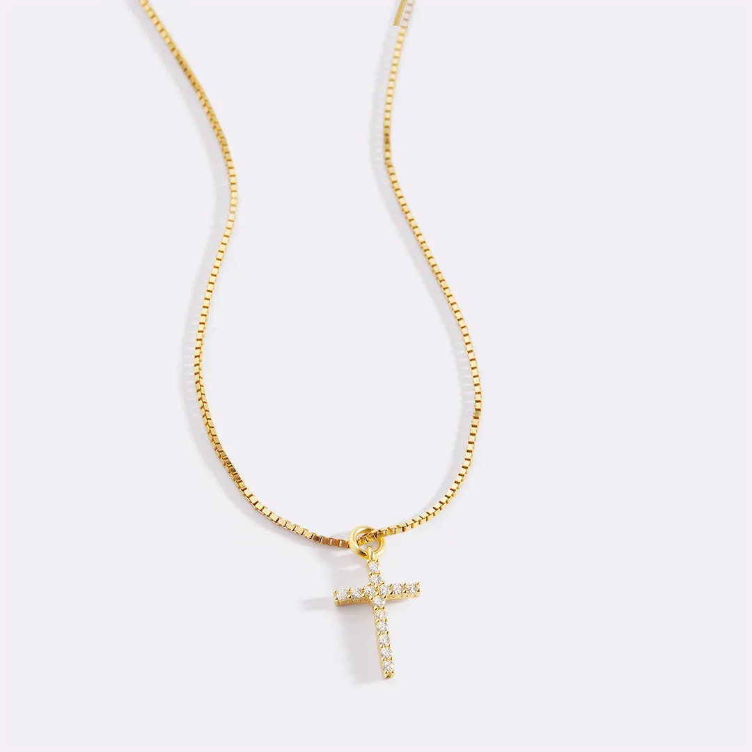 Pave Cross Necklace sold by Mint & Lilly product image thumbnail 2