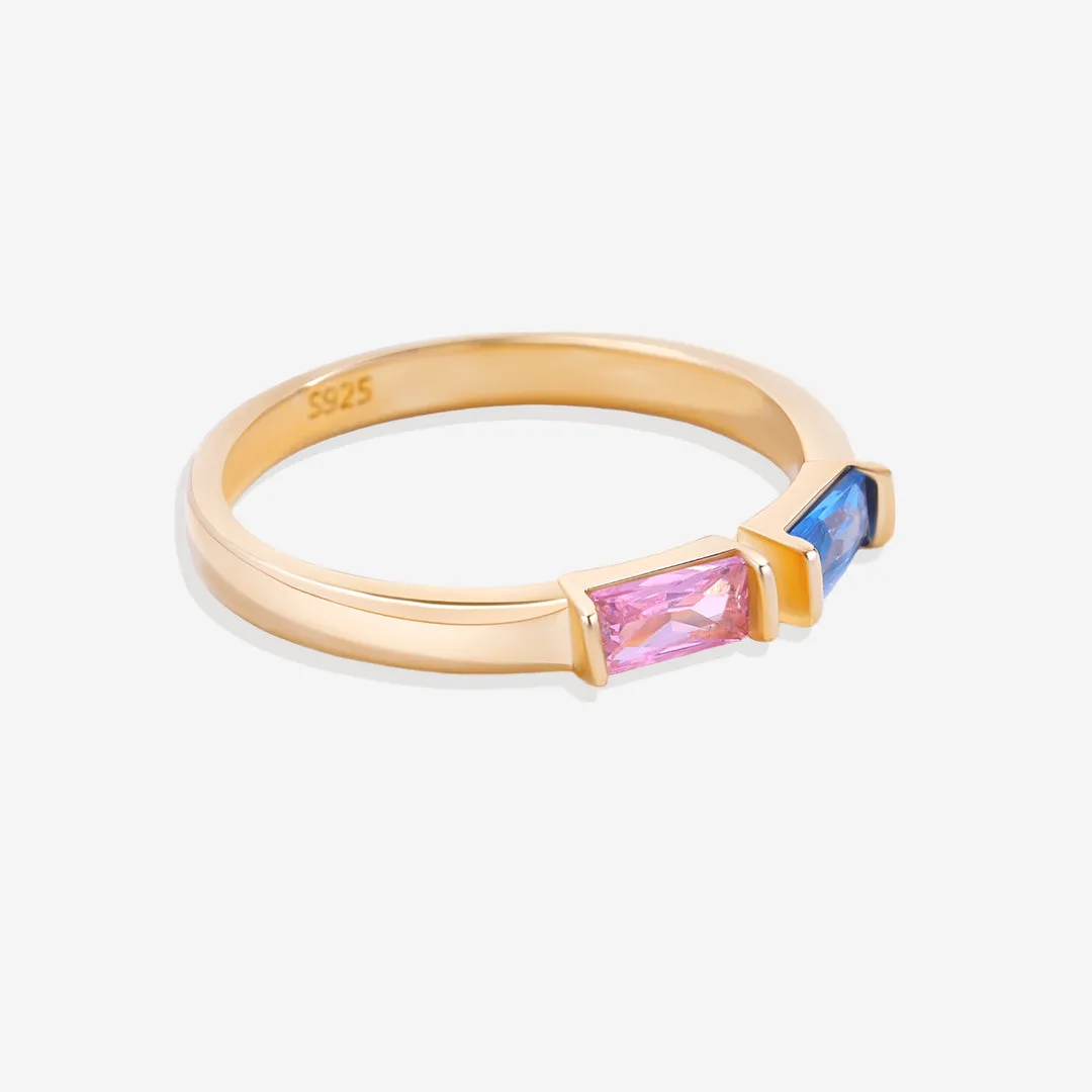 Adjustable Double Birthstone Ring sold by Mint & Lilly product image thumbnail 4