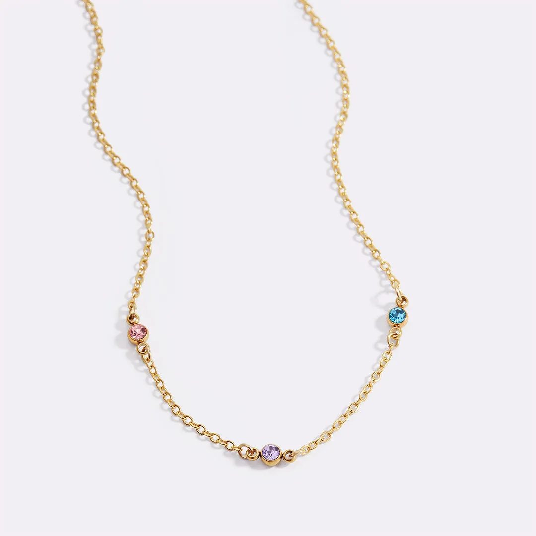 Dainty Birthstone Station Necklace sold by Mint & Lilly product image thumbnail 2