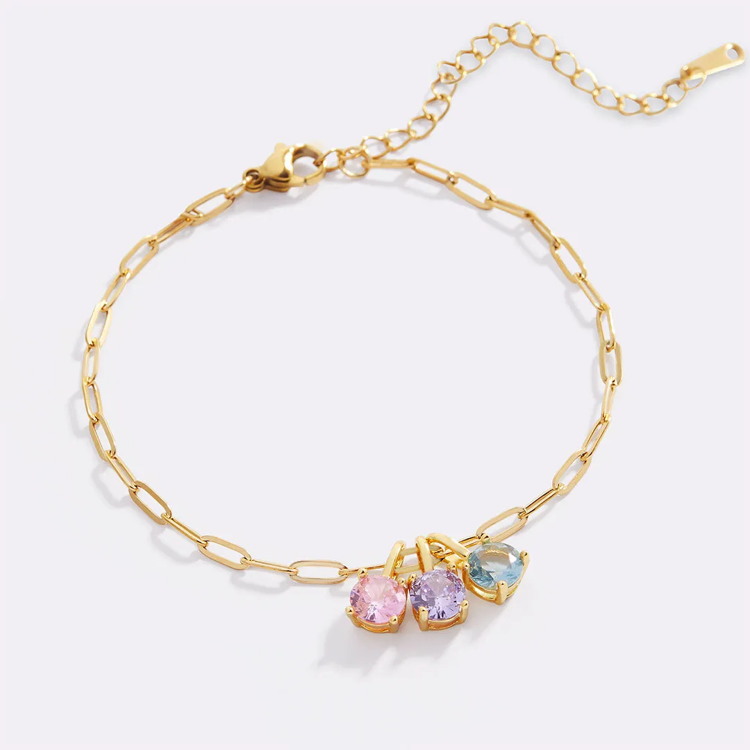 Round-Cut Birthstone Bracelet sold by Mint & Lilly product image thumbnail 2