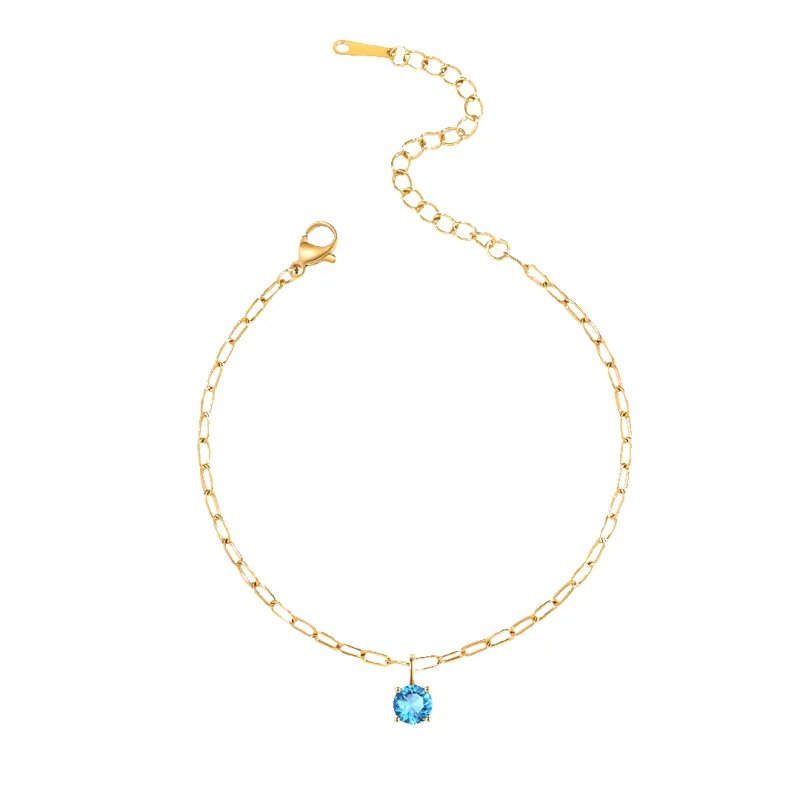 Round-Cut Birthstone Bracelet sold by Mint & Lilly