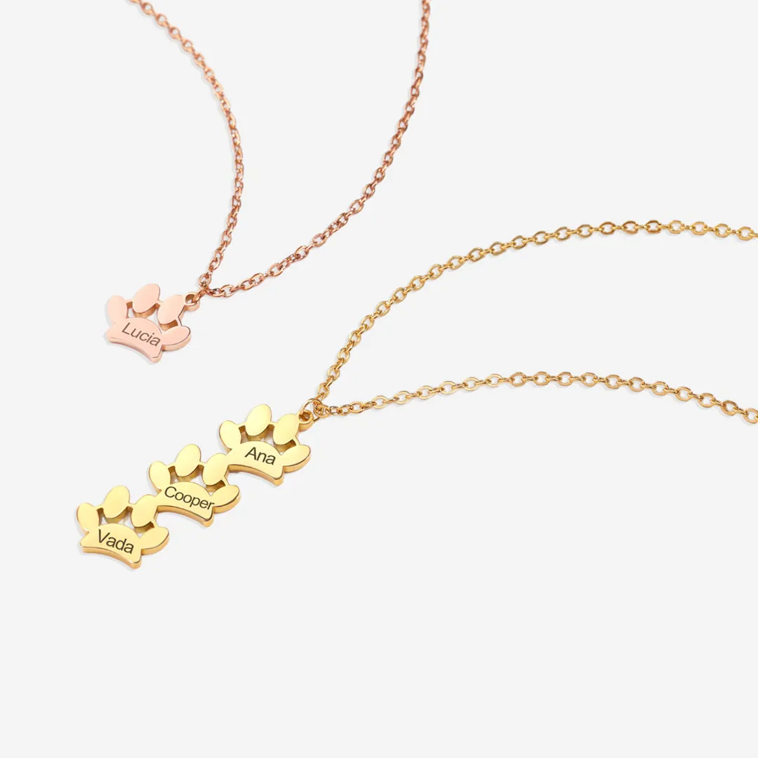 Personalized Paw Print Necklace sold by Mint & Lilly product image thumbnail 5