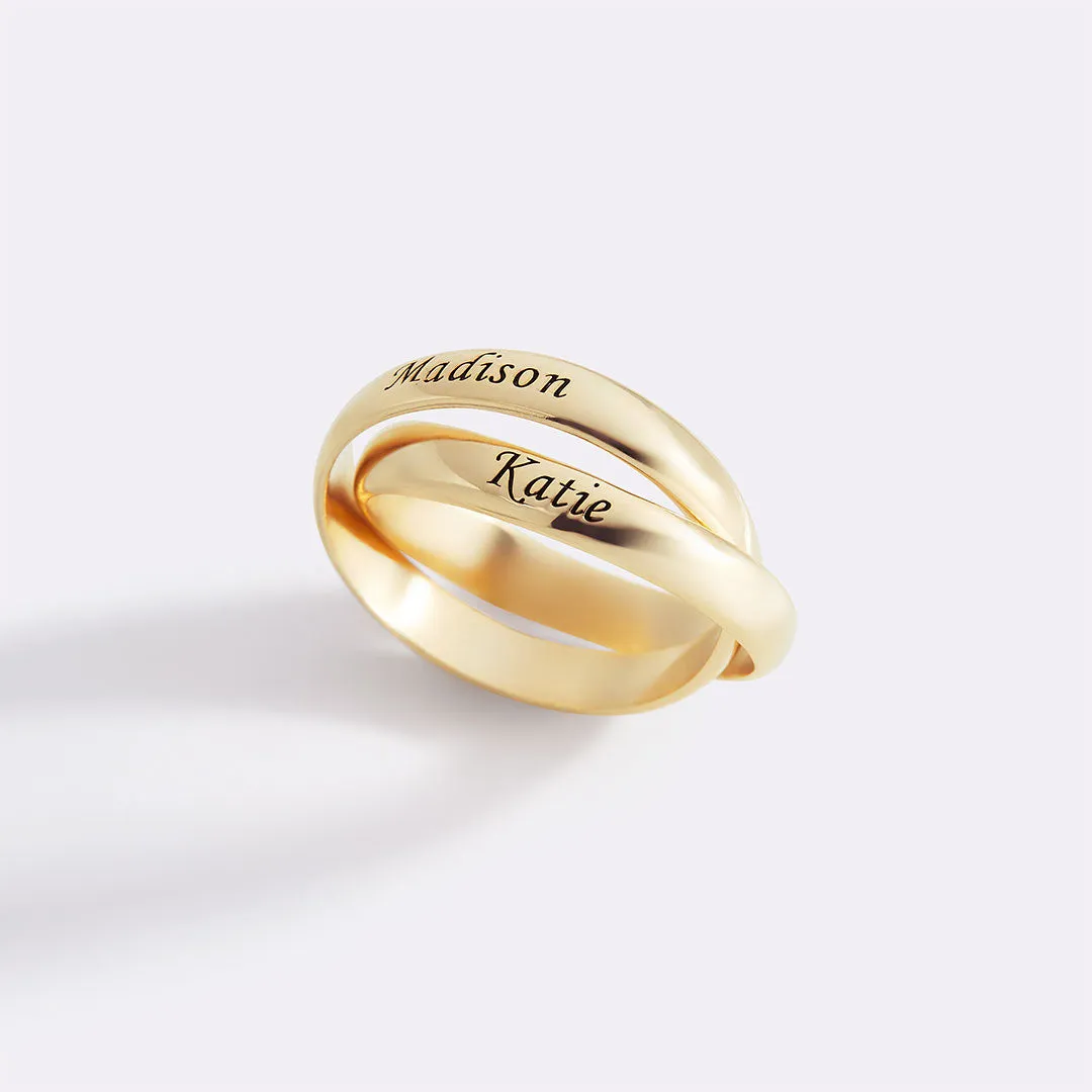 Interlocking Engraved Ring sold by Mint & Lilly product image thumbnail 5