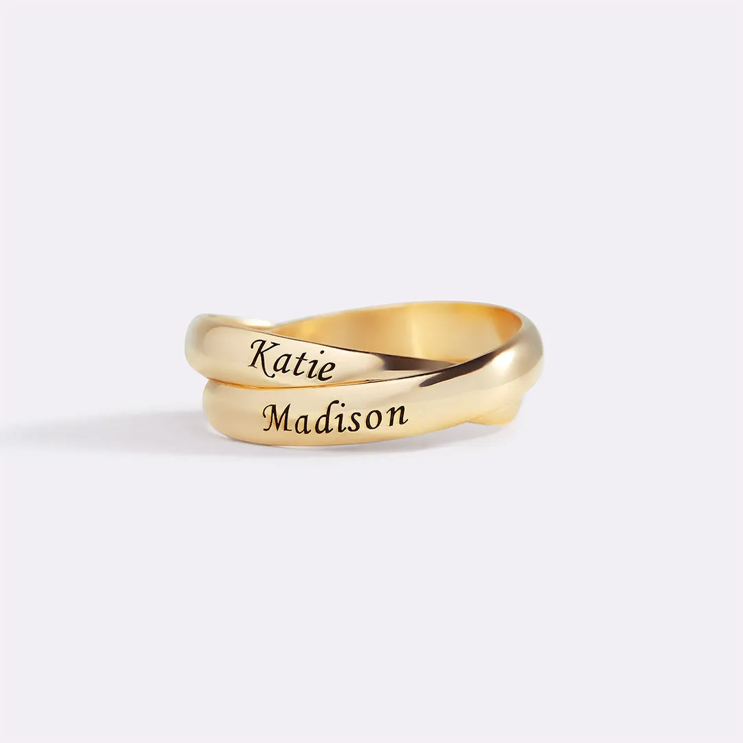 Interlocking Engraved Ring sold by Mint & Lilly product image thumbnail 2