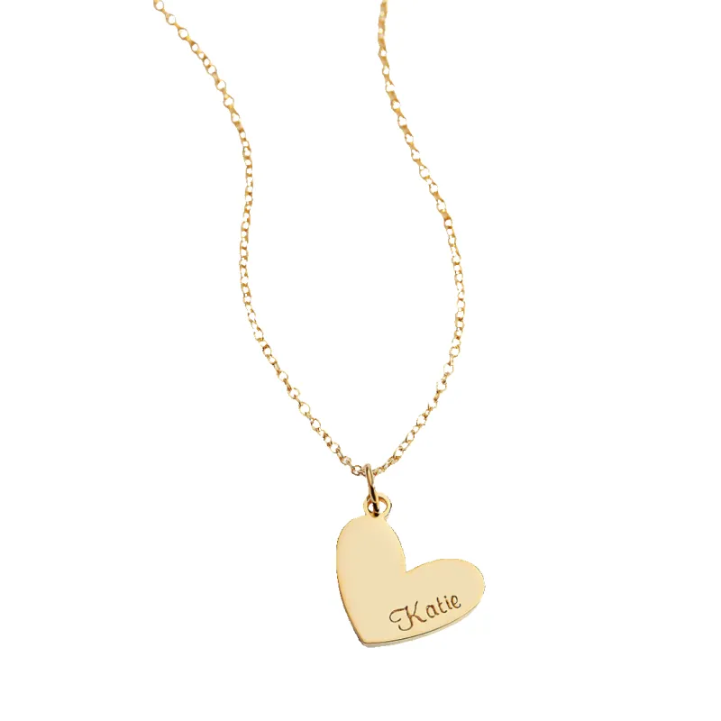 Personalized Heart Name Necklace sold by Mint & Lilly