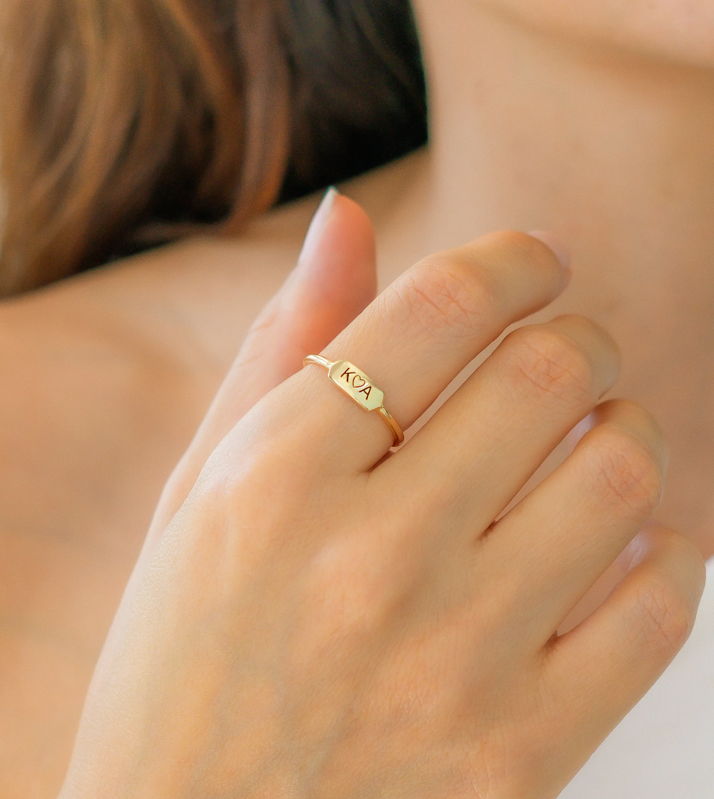 Personalized Mini Bar Ring sold by Mint & Lilly product image thumbnail 3