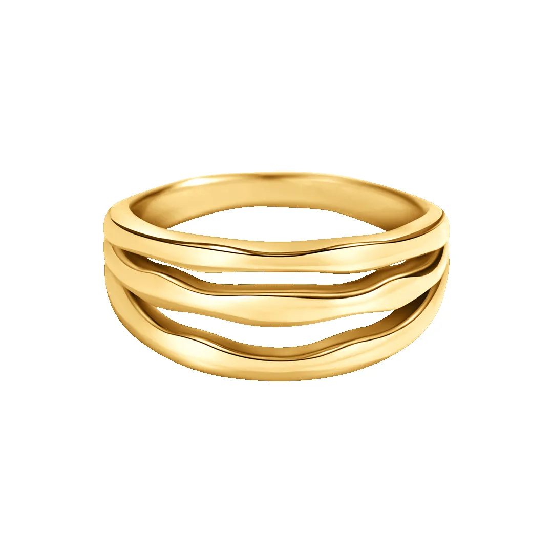 Gold Triple Ring sold by Mint & Lilly product image thumbnail 3