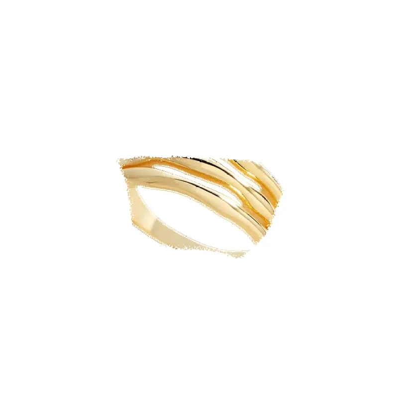 Gold Triple Ring made by Mint & Lilly