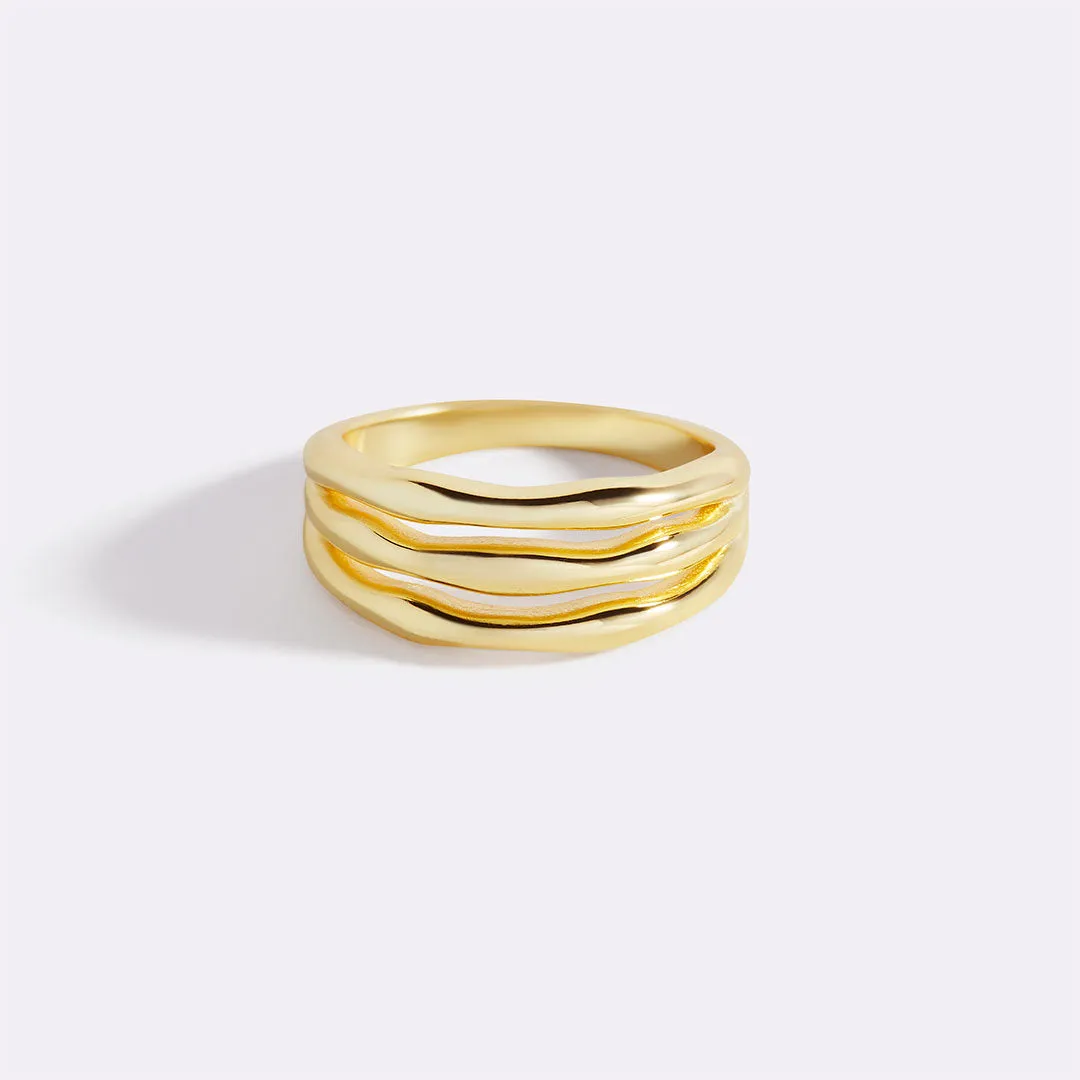 Gold Triple Ring sold by Mint & Lilly product image thumbnail 2