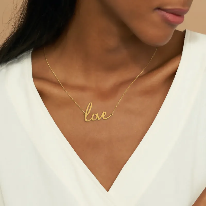 Love Script Necklace made by Mint & Lilly