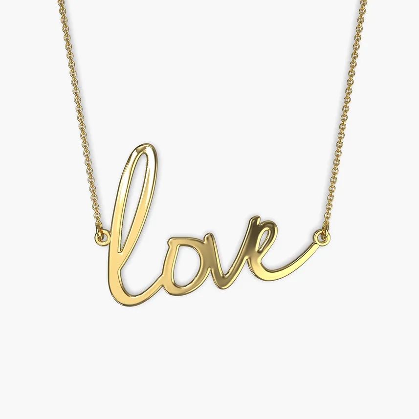 Love Script Necklace sold by Mint & Lilly product image thumbnail 2