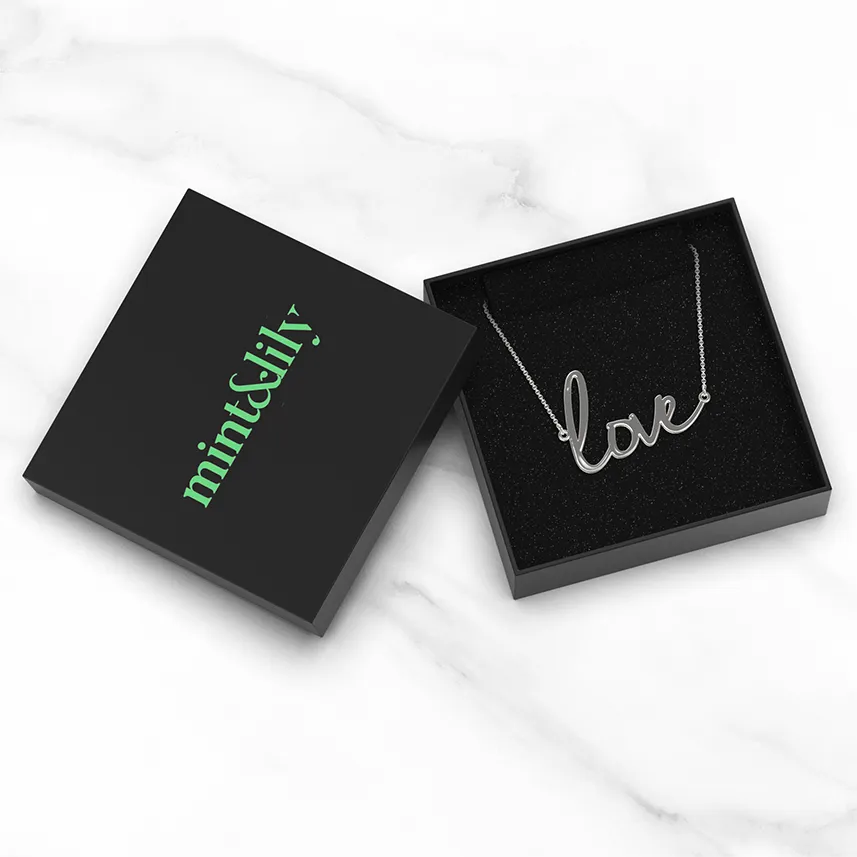 Love Script Necklace sold by Mint & Lilly product image thumbnail 5