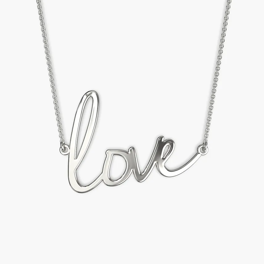 Love Script Necklace sold by Mint & Lilly product image thumbnail 3