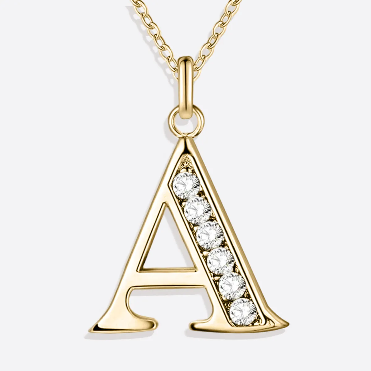 Crystal Accent Letter Satellite Necklace sold by Mint & Lilly product image thumbnail 2