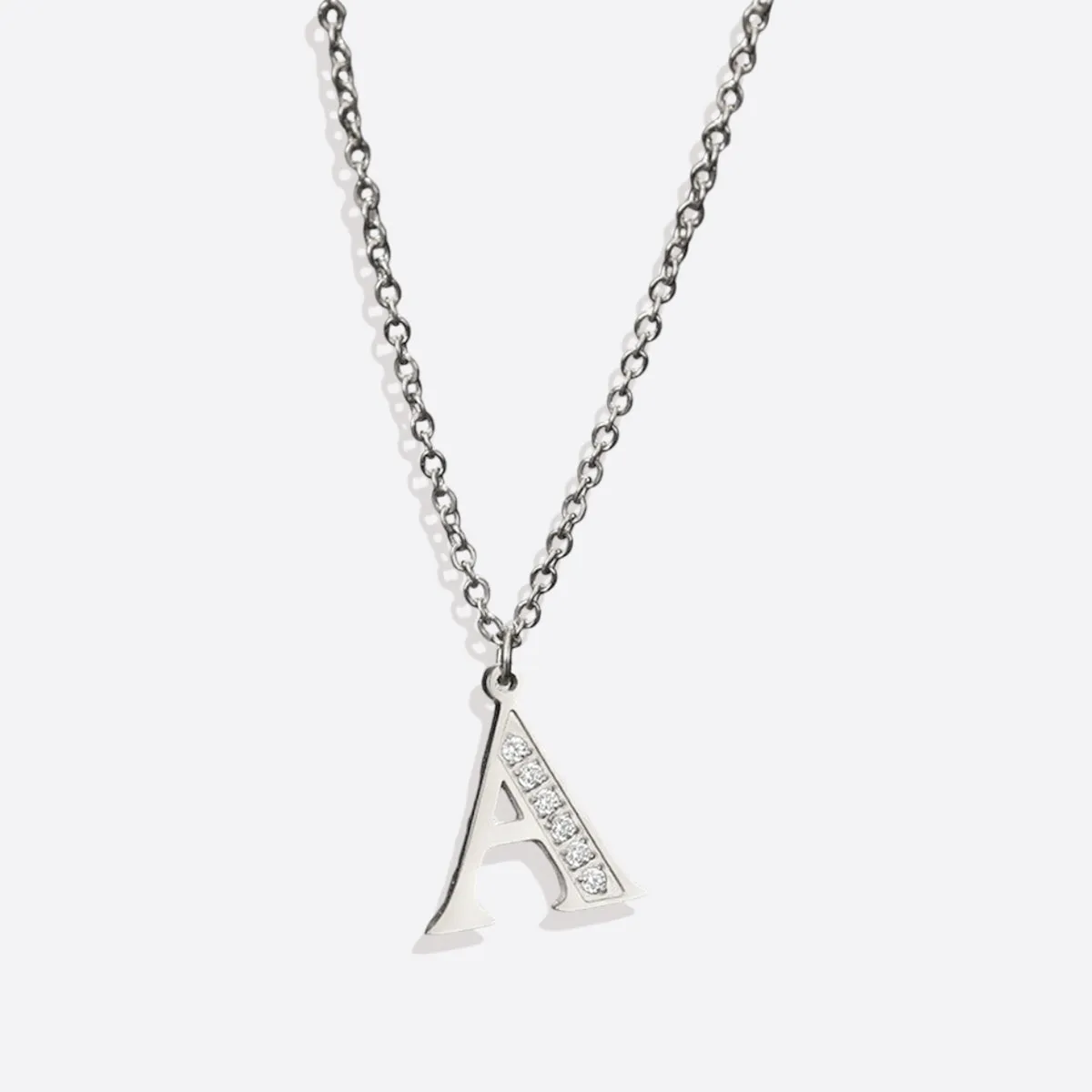 Crystal Accent Letter Satellite Necklace sold by Mint & Lilly product image thumbnail 4