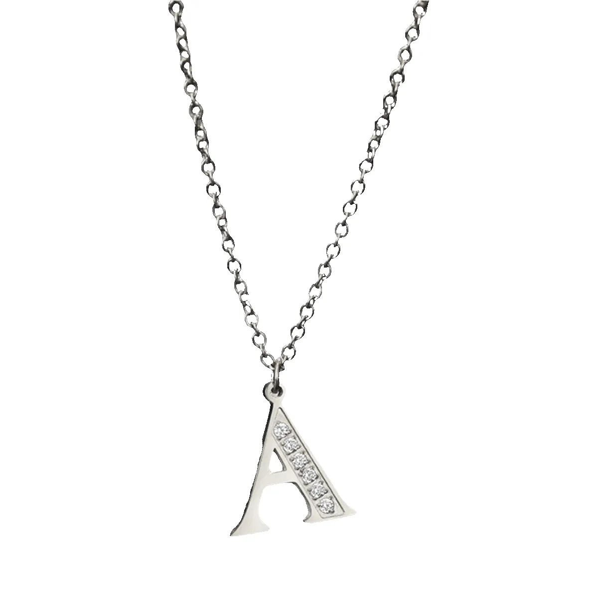 Crystal Accent Letter Satellite Necklace sold by Mint & Lilly
