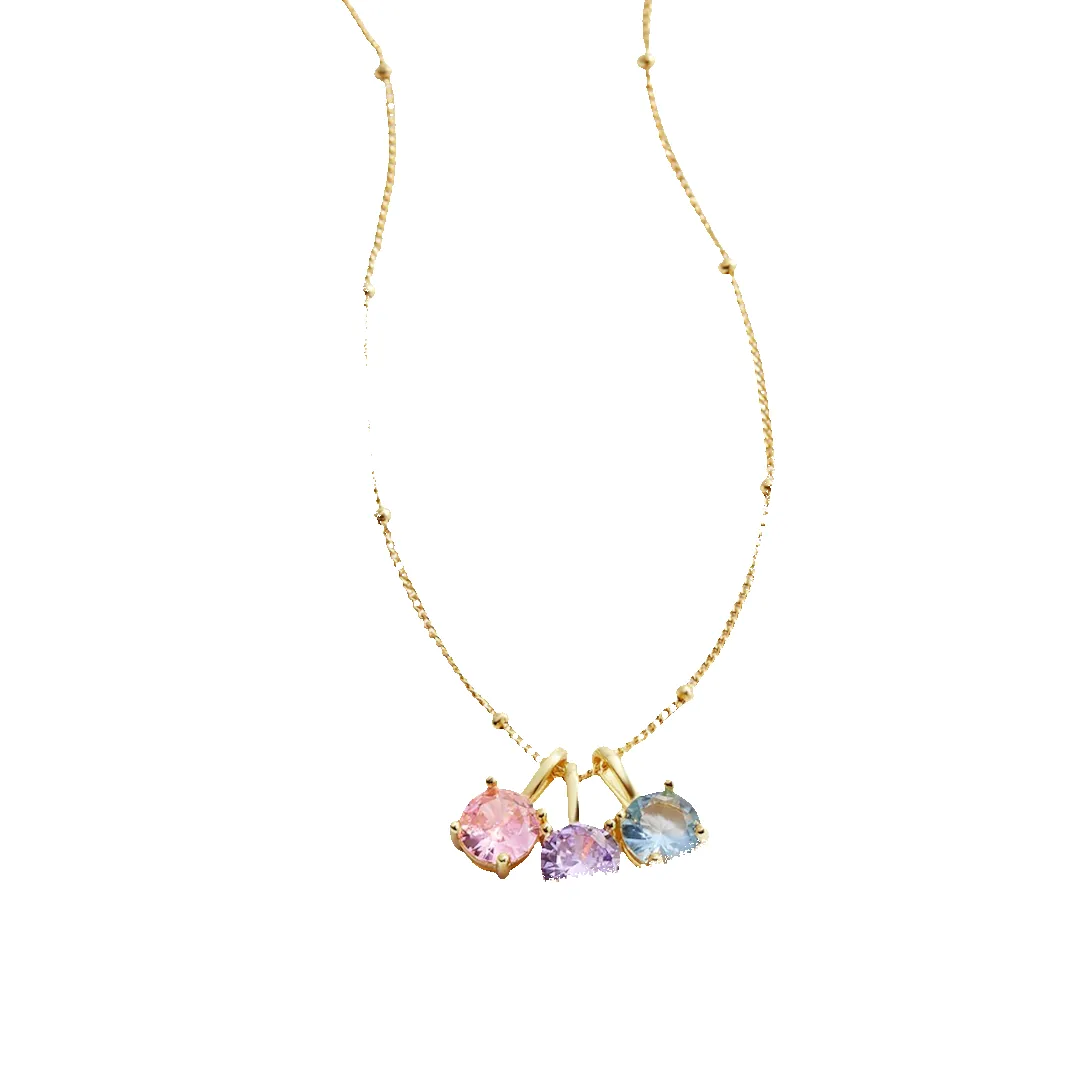 Dainty Birthstone Pendant Necklace sold by Mint & Lilly