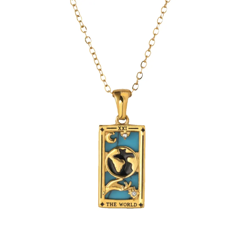 The World Tarot Necklace made by Mint & Lilly