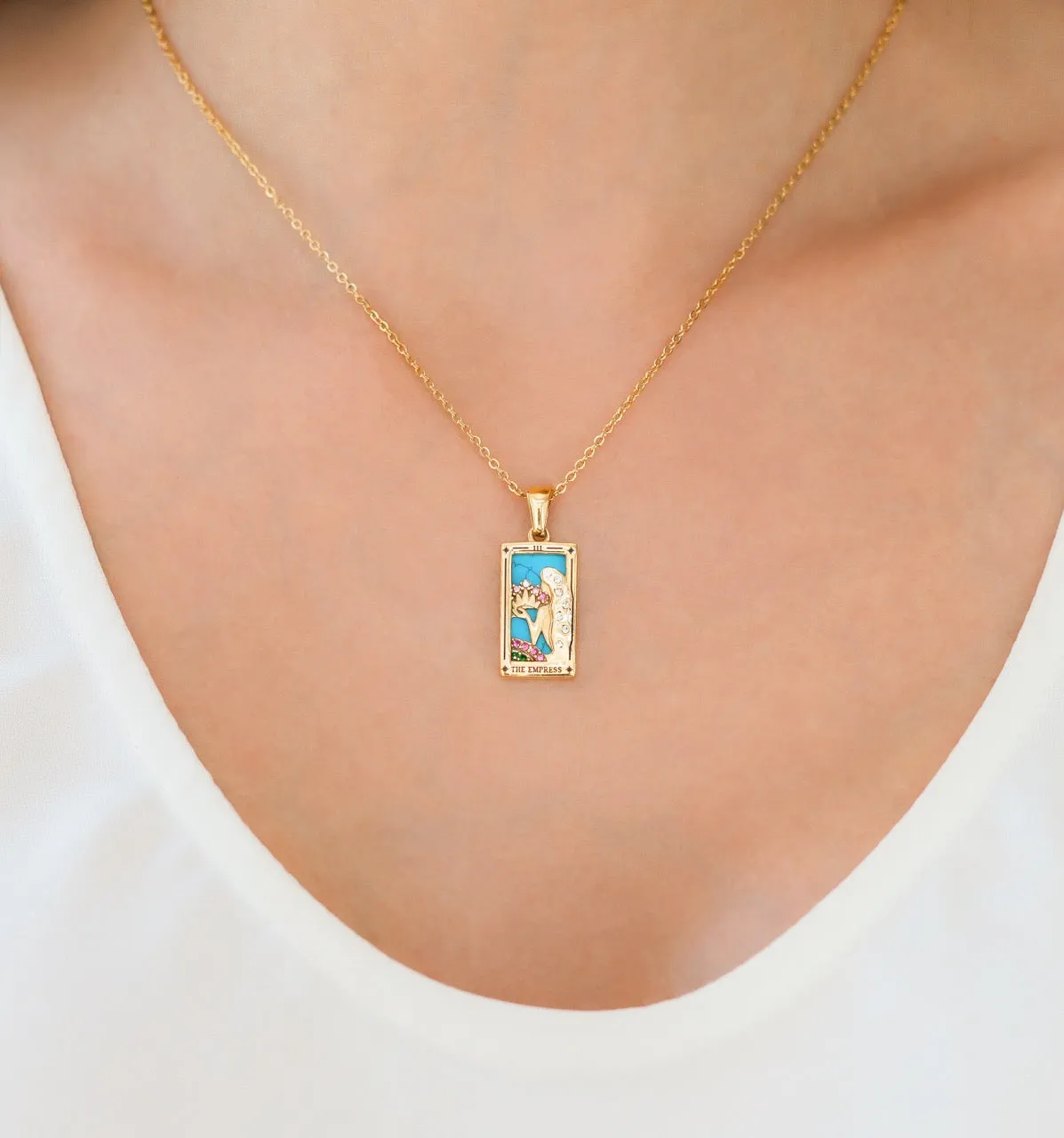 The Empress Tarot Necklace sold by Mint & Lilly product image thumbnail 3