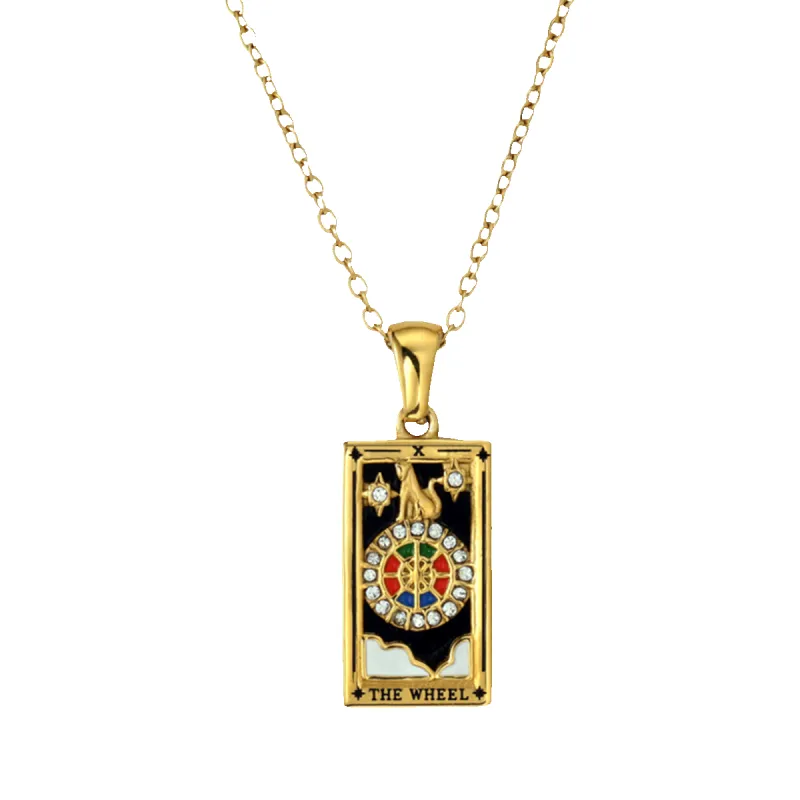 The Wheel Tarot Necklace made by Mint & Lilly