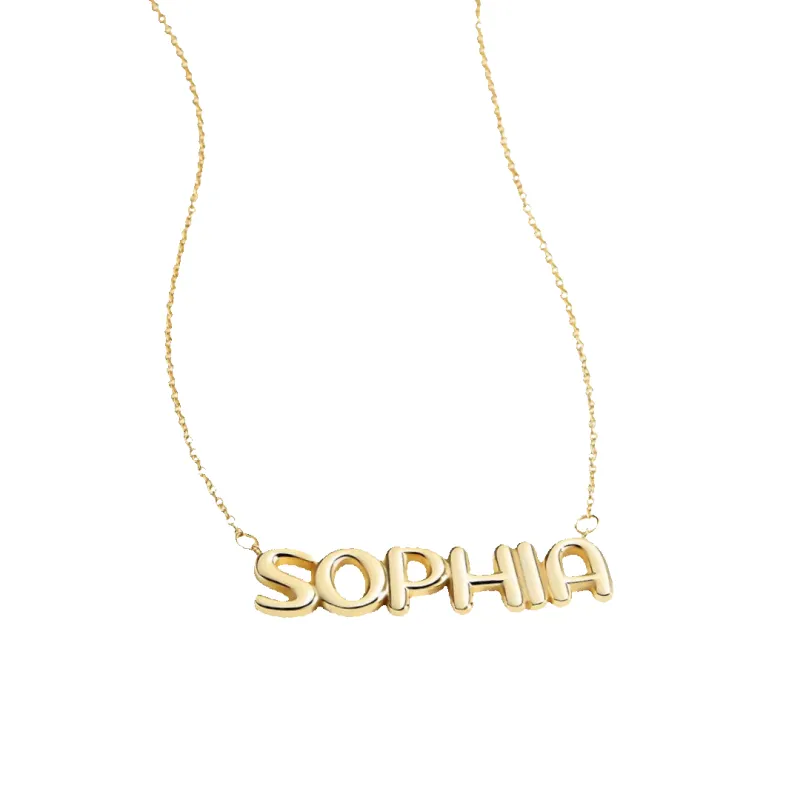 Balloon Name Necklace sold by Mint & Lilly