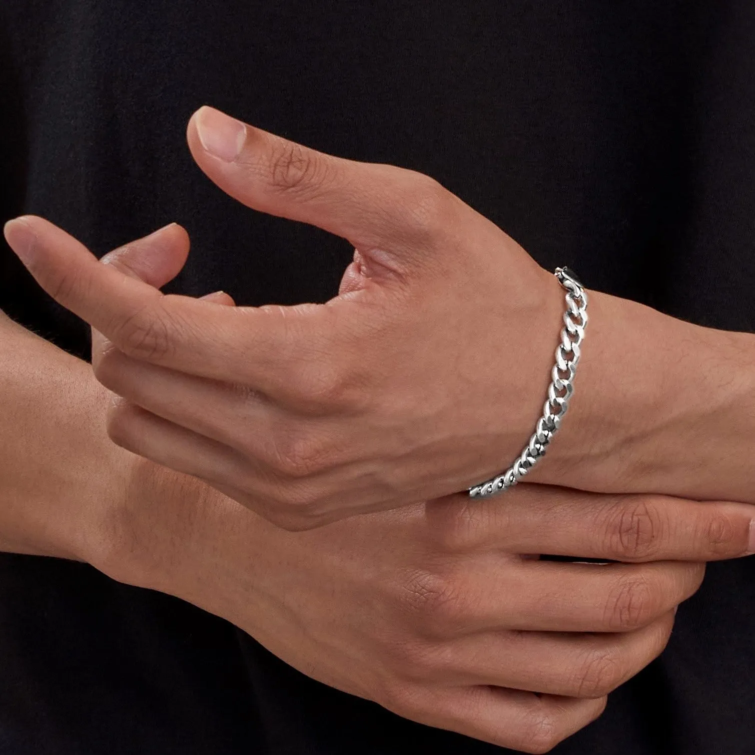 8mm Cuban Link Chain Bracelet sold by Mint & Lilly product image thumbnail 4