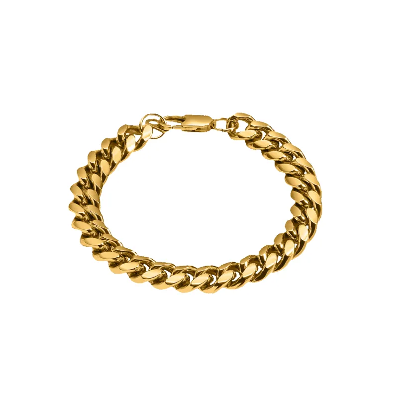 8mm Cuban Link Chain Bracelet sold by Mint & Lilly