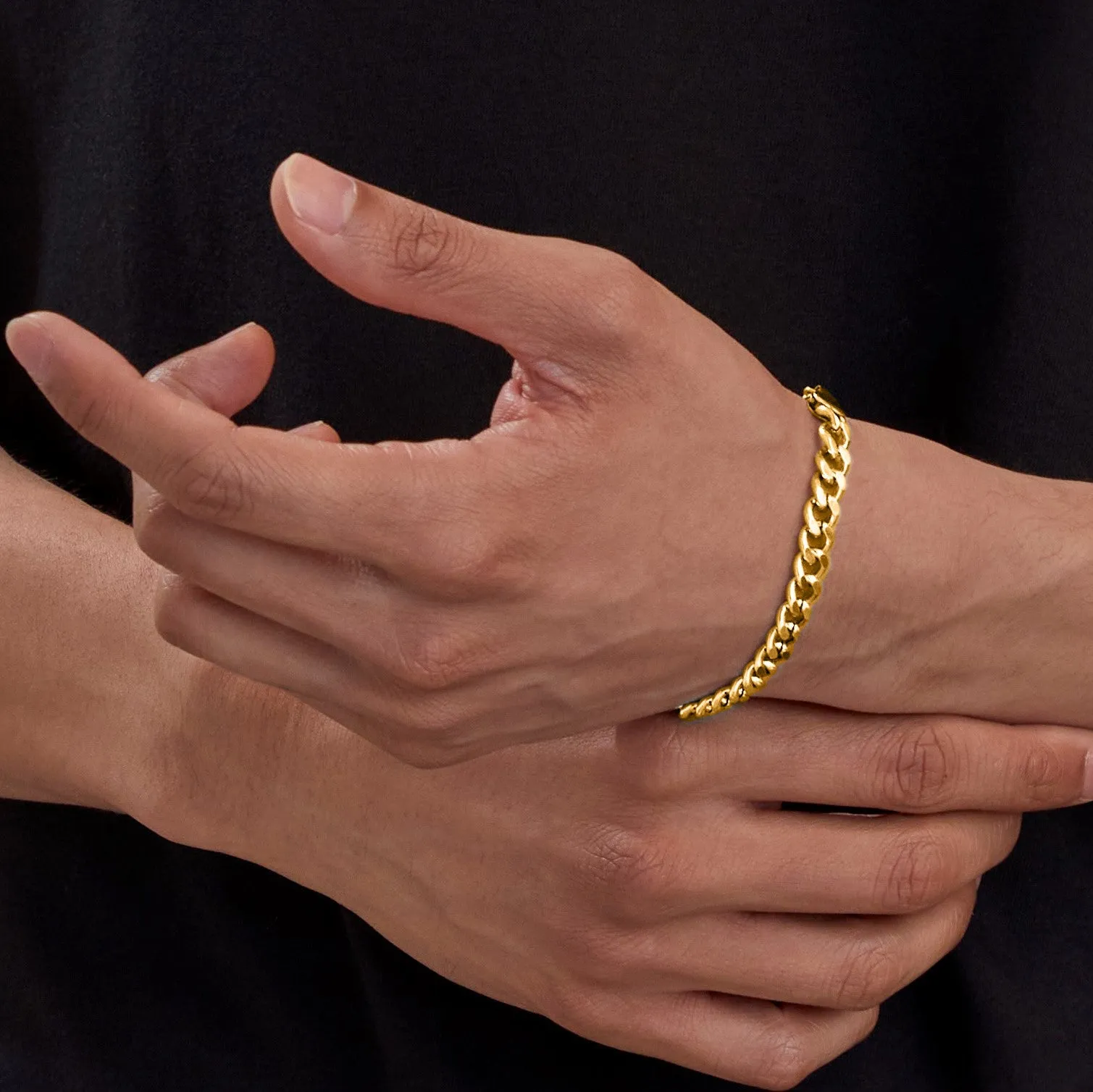 8mm Cuban Link Chain Bracelet sold by Mint & Lilly product image thumbnail 3