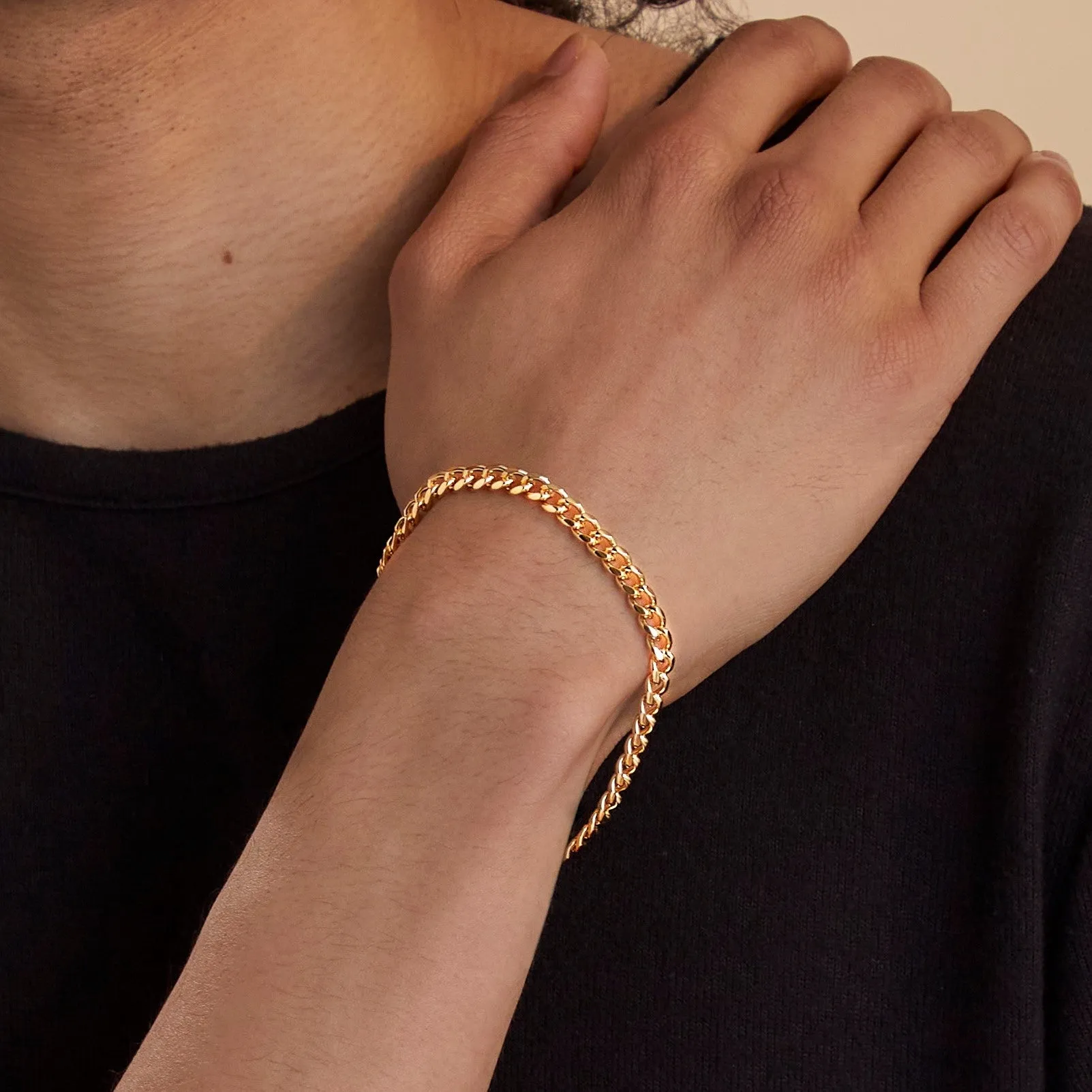 6mm Cuban Link Chain Bracelet sold by Mint & Lilly product image thumbnail 4