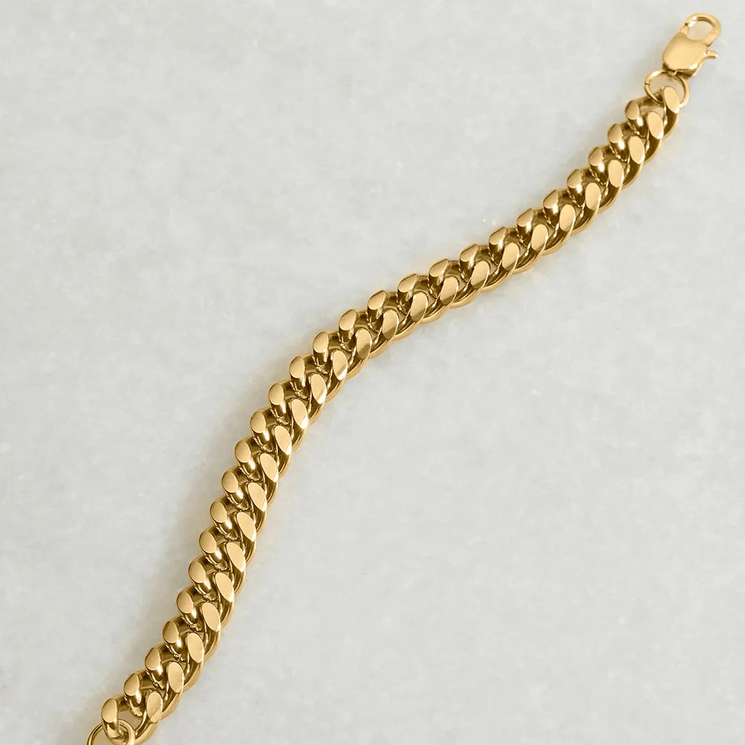 6mm Cuban Link Chain Bracelet sold by Mint & Lilly product image thumbnail 2