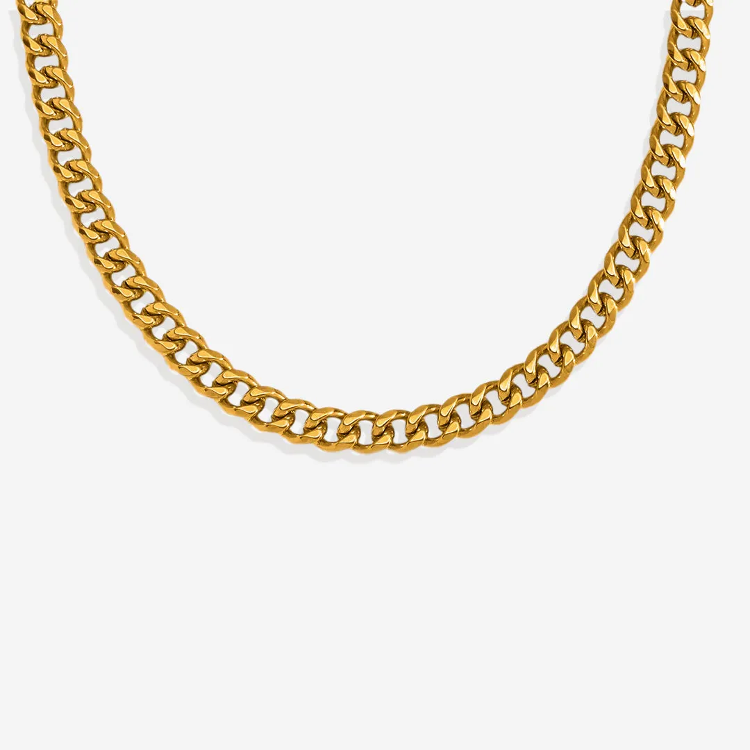 8mm Cuban Chain Necklace sold by Mint & Lilly product image thumbnail 2