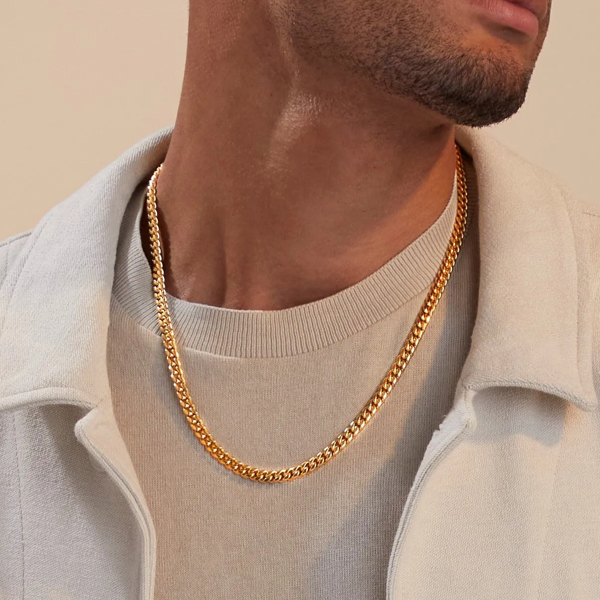 8mm Cuban Chain Necklace sold by Mint & Lilly product image thumbnail 3