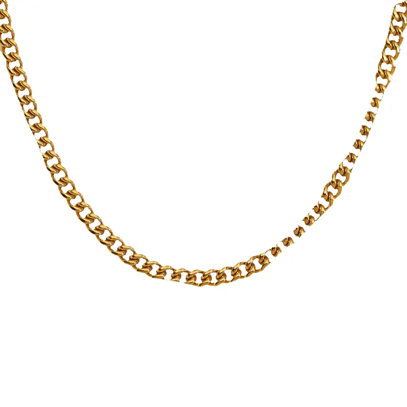 3mm Cuban Chain Necklace sold by Mint & Lilly