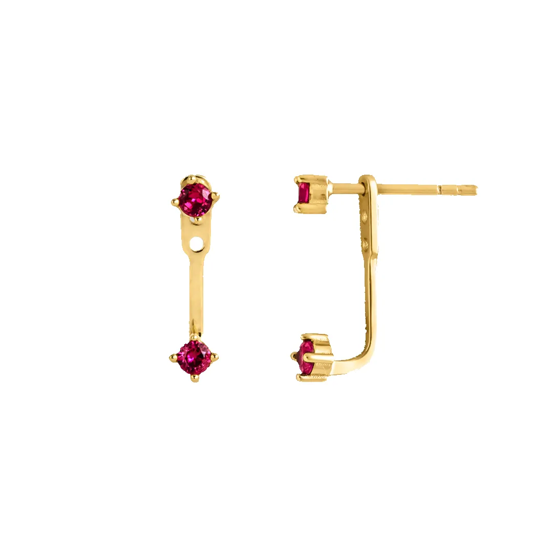 Birthstone Drop Ear Jacket Earrings sold by Mint & Lilly product image thumbnail 4