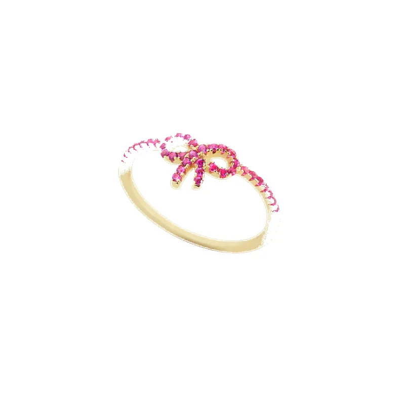 Pave Bow Ring made by Mint & Lilly